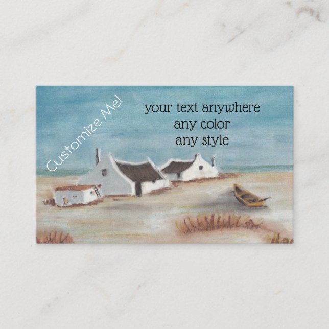 Personifizieren Sie dieses Kap-Hütten-Zeichnen Visitenkarte (Vorderseite)