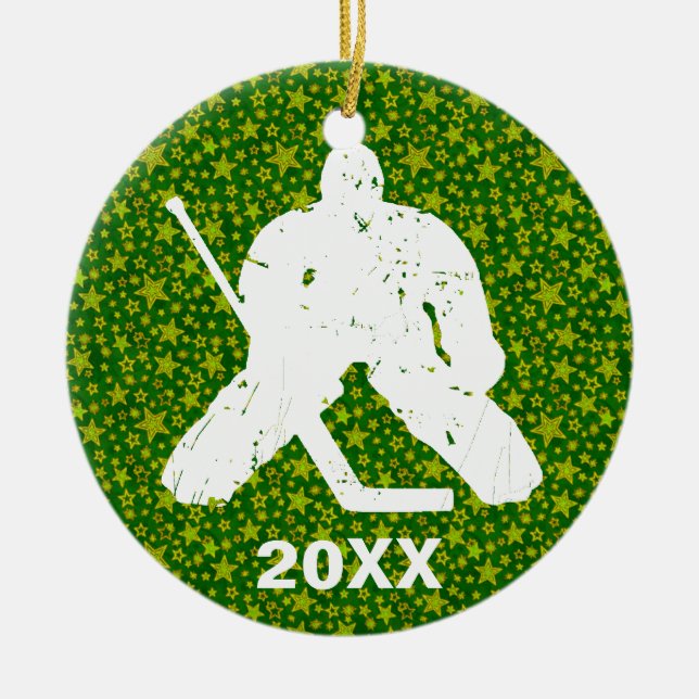 Personifizieren Sie es, Hockey-Tormann Keramik Ornament (Vorne)