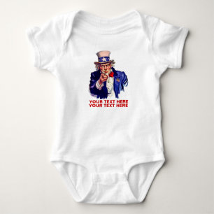 Personifizieren Sie es Uncle Sam Baby Strampler