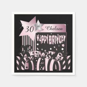 Personifizieren Sie Geburtstags-Party-Servietten Serviette