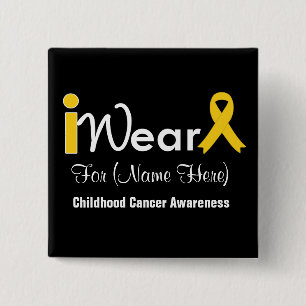 Personifizieren Sie Goldband-Kindheits-Krebs Button