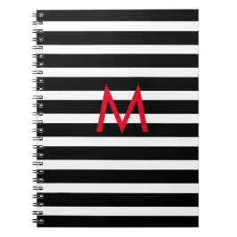 Personifizieren Sie Ihren Notizbuch BW-Streifen Notizblock