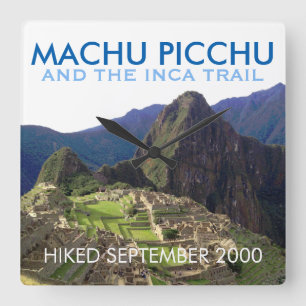 Personifizieren Sie Inka-Spur, Machu Gedenk Picchu Quadratische Wanduhr