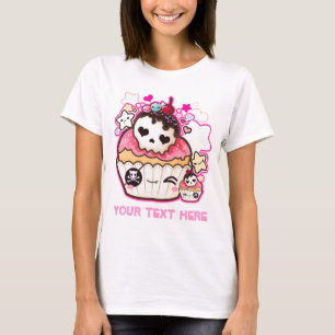 Personifizieren Sie Kawaii Schädelkleinen kuchen T-Shirt