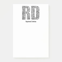 Personifizieren Sie Name registrierten Diätetiker Post-it Klebezettel