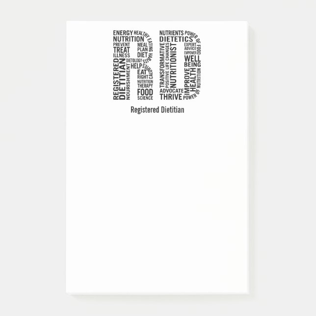 Personifizieren Sie Name registrierten Diätetiker Post-it Klebezettel (Vorderseite)