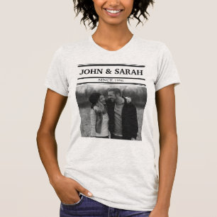 Personifizieren Sie Namen und Foto T-Shirt
