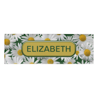 Personifizieren Sie - nettes, helles Gänseblümchen Namenschild