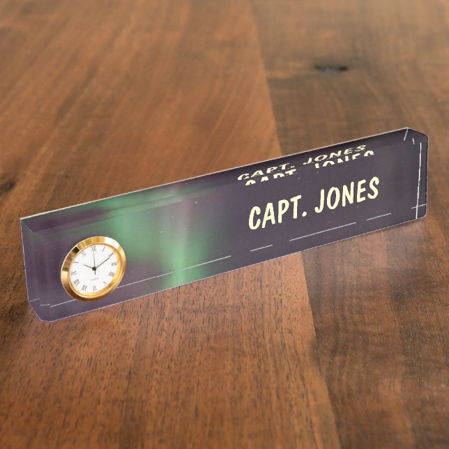 Personifizieren Sie Nord-Lichter Aurora Borealis Namensplakette (Seite)