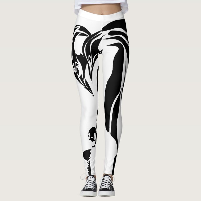 Personifizieren Sie Penguin-Yogaworkout-Leggings Leggings (Vorderseite)