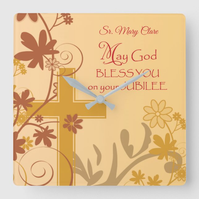 Personifizieren Sie, Quadratische Wanduhr (Vorderseite)