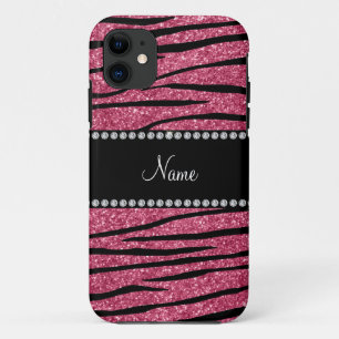 Personifizieren Sie rosa Glitter iPhone 11 Hülle
