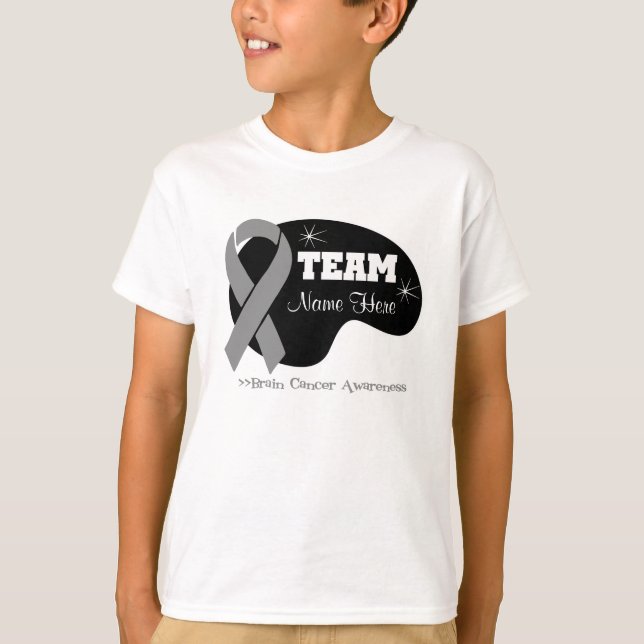 Personifizieren Sie Team-Namen - Hirntumor T-Shirt (Vorderseite)