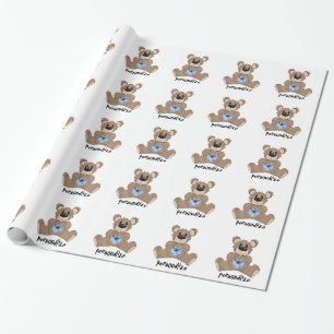 Personifizieren Sie Teddybär-Packpapier Geschenkpapier