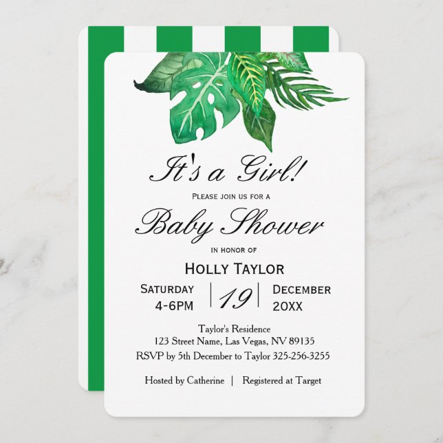 Personifizieren Sie tropische Einladung (Vorne/Hinten)