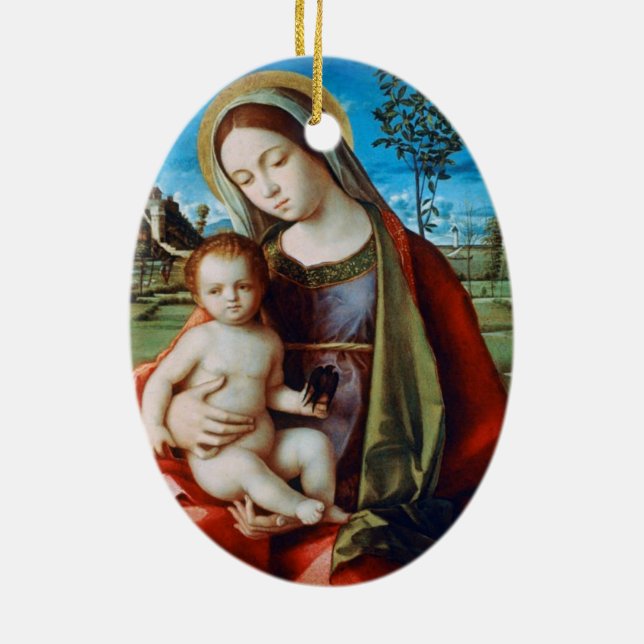 Personifizieren Sie Weihnachtsverzierung Keramik Ornament (Hinten)