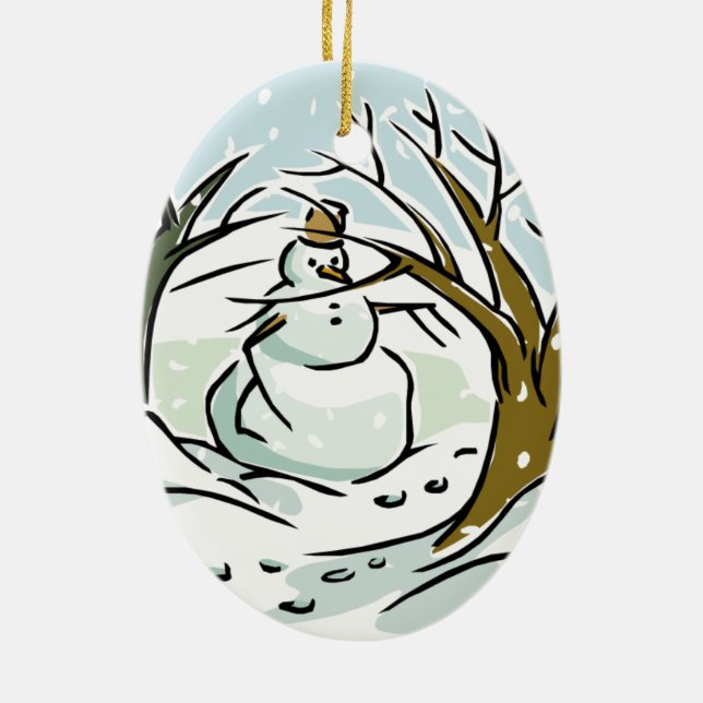 Personifizieren Sie Weihnachtsverzierung Keramik Ornament (Hinten)