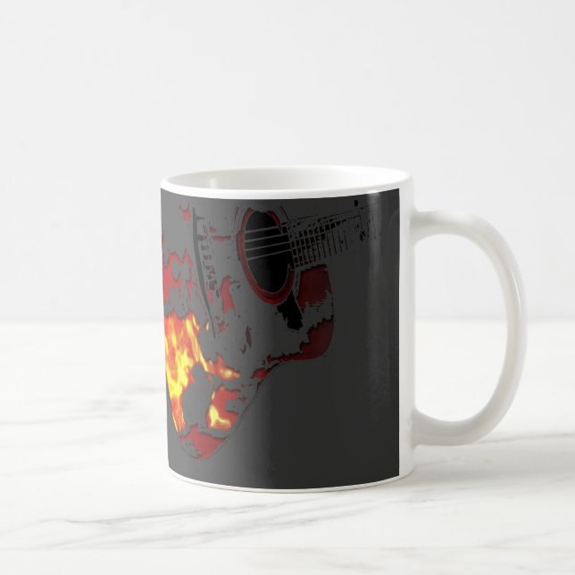 personifiziert lodernde Gitarrenkaffee-Tasse Tasse (Rechts)