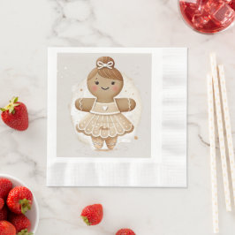 personifizierte Gingerbread Ballerina Napkin Serviette