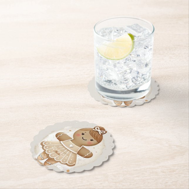 personifizierter Gingerbread Ballerina Untersetzer (Vor Ort)