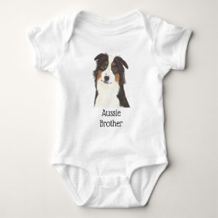 Persönlich anpassbarer Aussie Australian Shepherd Baby Strampler
