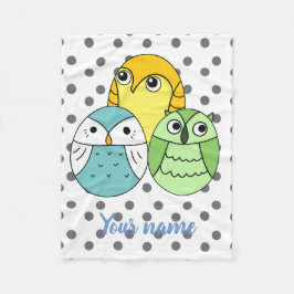 Persönlich bewundernswerte Punkte Uhuskinder weiß Fleecedecke