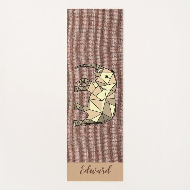 Persönlich Brown Black Cozy Elephant für ihn Yogamatte (Vorderseite)