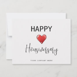 Persönlich gestaltetes Happy Housiversary Heart Re Karte