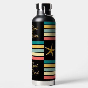 Persönlich "Just Beachy" als schwarz Trinkflasche