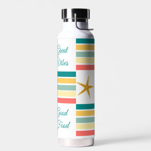 Persönlich "Just Beachy" in Weiß Trinkflasche