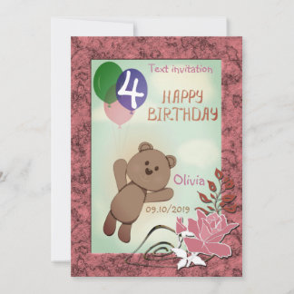 Persönlich, persönlich, Geburtstag, Teddy Bären Einladung