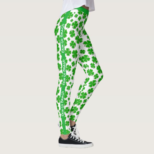 Persönlich: St Patrick's Erin Go Bragh Kleeblatts Leggings (Rechts)