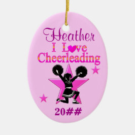 PERSÖNLICH UND DATEI I LIEBE CHEERLEADING ORNAMENT
