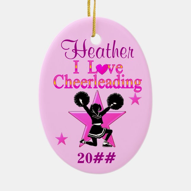 PERSÖNLICH UND DATEI I LIEBE CHEERLEADING ORNAMENT (Hinten)