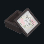 Persönlich - Weißer Glitzer und Rosa Blütenbraun Kiste<br><div class="desc">Personalisieren Sie die Geschenkboxen mit hübsch rosa Aquarellfarben-Blume auf weißem gliterigem Hintergrund, damit Sie sie personalisieren können. ✔ Hinweis: Nicht alle Vorlagenbereiche müssen geändert werden. 📌 Wenn Sie weitere Anpassungen benötigen, klicken Sie bitte auf den Button "Weitere Anpassungen vornehmen" oder "Design anpassen oder bearbeiten" und verwenden Sie unser Designwerkzeug, um...</div>
