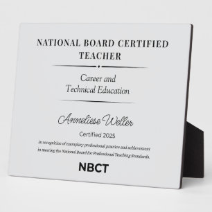 Persönlich zertifizierter Lehrer im National Board Fotoplatte