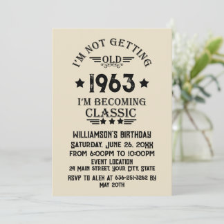 Persönliche 60 Vintage 60. Geburtstagsparty Einladung