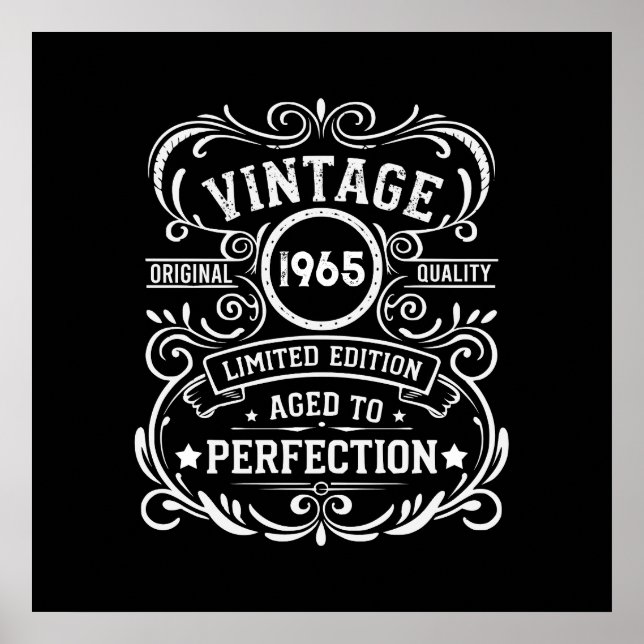 Persönliche 60 Vintage 60. Geburtstagsparty Poster (Vorne)
