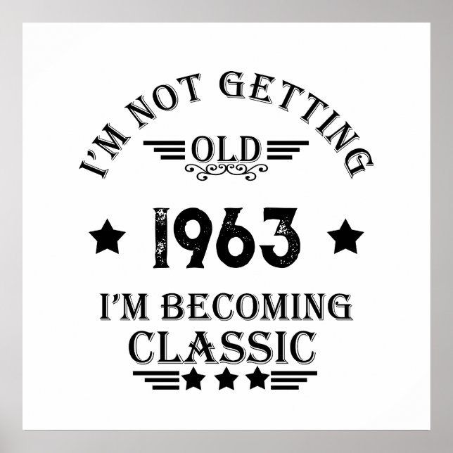 Persönliche 60 Vintage 60. Geburtstagsparty Poster (Vorne)