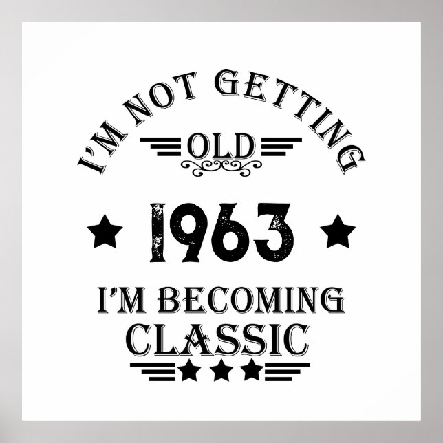 Persönliche 60 Vintage 60. Geburtstagsparty Poster (Vorne)