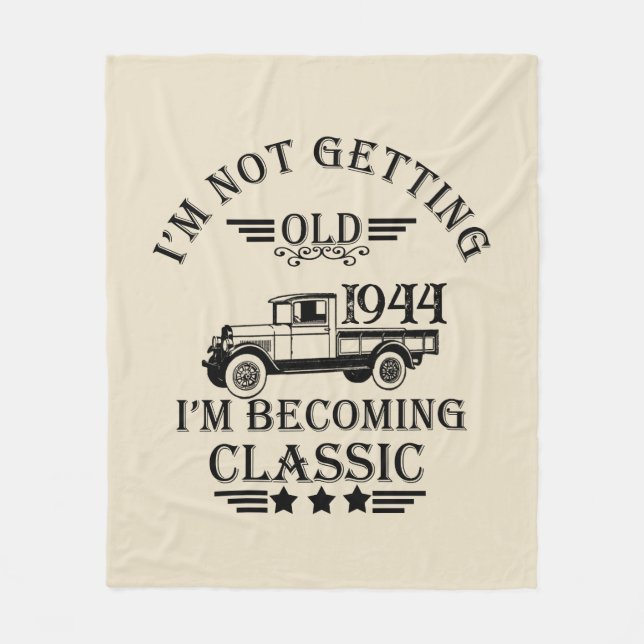 Persönliche achtzig Vintage 80. Geburtstagsparty Fleecedecke (Vorderseite)