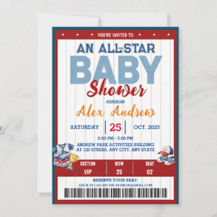 Persönliche All-Star-Baby-Shower-Einladung Einladung