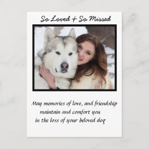 Persönliche Anteilnahme zum Gedenken an einen Hund Postkarte