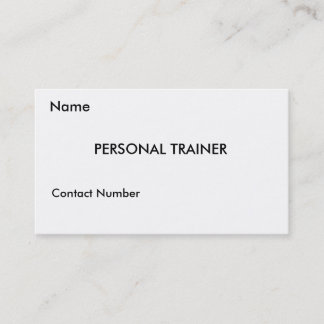 PERSÖNLICHE AUSBILDUNG VISITENKARTE