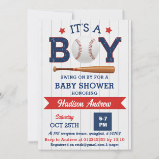 Persönliche Baseball-Baby-Party-Einladung für den Einladung