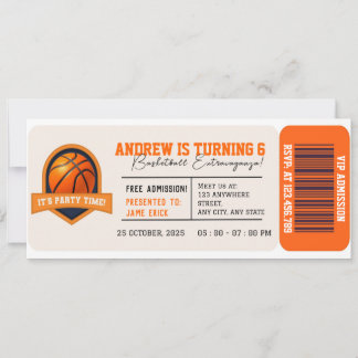 Persönliche Basketball All-Star Geburtstagsparty P Einladung
