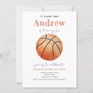 Persönliche Basketball Geburtstagseinladung mit Fo Einladung