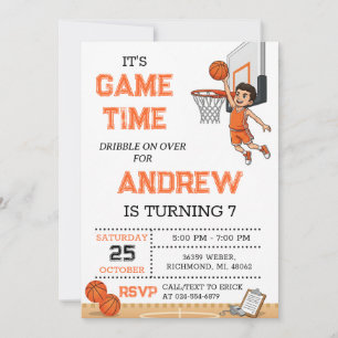 Persönliche Basketball-Geburtstagseinladung Party Einladung