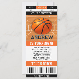 Persönliche Basketball Geburtstagskarte Einladung