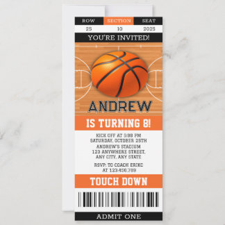 Persönliche Basketball Geburtstagskarte Einladung